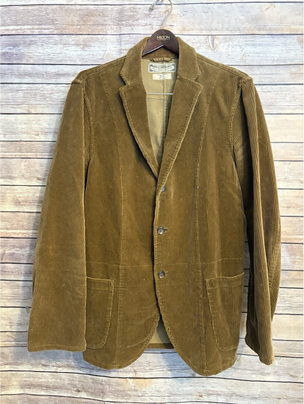 Vintage Ralph Lauren Polo Jeans Co. Corduroy Blazer Brown Cotton 100% Mens Sz L